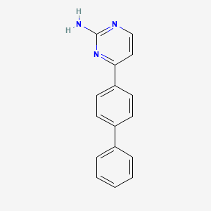 molecular formula C16H13N3 B1269607 4-[1,1'-Biphenyl]-4-yl-2-pyrimidinamine CAS No. 299463-56-2
