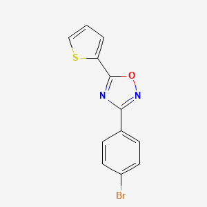 molecular formula C12H7BrN2OS B1269613 3-(4-Bromophenyl)-5-(thiophen-2-yl)-1,2,4-oxadiazole CAS No. 330459-34-2