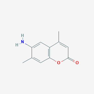 molecular formula C11H11NO2 B1269615 6-amino-4,7-dimethyl-2H-chromen-2-one CAS No. 29001-25-0
