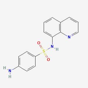 molecular formula C15H13N3O2S B1269616 苯磺酰胺，4-氨基-N-8-喹啉基- CAS No. 33757-63-0