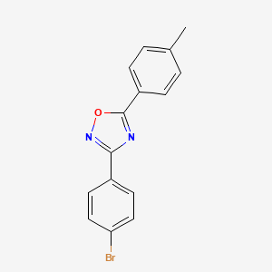 molecular formula C15H11BrN2O B1269631 3-(4-Bromophenyl)-5-(p-tolyl)-1,2,4-oxadiazole CAS No. 587006-12-0