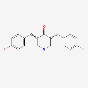 molecular formula C20H17F2NO B1269643 3,5-bis[(4-fluorophenyl)methylene]-1-methyltetrahydro-4(1H)-pyridinone 