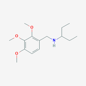 molecular formula C15H25NO3 B1269646 N-(2,3,4-trimethoxybenzyl)pentan-3-amine CAS No. 355816-06-7