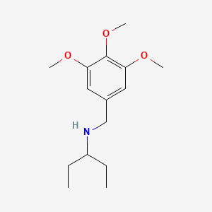 molecular formula C15H25NO3 B1269647 N-(3,4,5-trimethoxybenzyl)pentan-3-amine CAS No. 355816-60-3