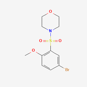 molecular formula C11H14BrNO4S B1269649 4-((5-Bromo-2-methoxyphenyl)sulfonyl)morpholine CAS No. 325809-68-5