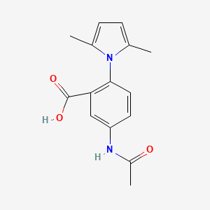 molecular formula C15H16N2O3 B1269663 5-(acetylamino)-2-(2,5-dimethyl-1H-pyrrol-1-yl)benzoic acid CAS No. 332898-63-2