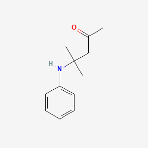 molecular formula C12H17NO B1269692 4-苯胺基-4-甲基戊烷-2-酮 CAS No. 88187-84-2