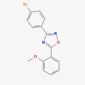 molecular formula C15H11BrN2O2 B1269695 3-(4-溴苯基)-5-(2-甲氧基苯基)-1,2,4-恶二唑 CAS No. 331989-19-6