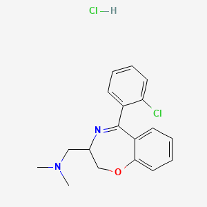 1,4-Benzoxazepine-3-methanamine, 2,3-dihydro-5-(2-chlorophenyl)-N,N-dimethyl-, monohydrochloride