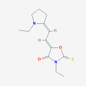 3-Ethyl-5-(2-(1-ethylpyrrolidin-2-ylidene)ethylidene)-2-thioxooxazolidin-4-one