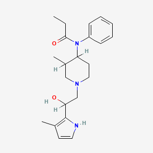 Propanamide, N-(1-(2-hydroxy-2-(3-methyl-1H-pyrrol-2-yl)ethyl)-3-methyl-4-piperidinyl)-N-phenyl-