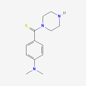molecular formula C13H19N3S B1269722 N,N-Dimethyl-4-(piperazin-1-ylcarbonothioyl)aniline CAS No. 431884-69-4