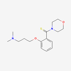 molecular formula C16H24N2O2S B12697255 Morpholine, 4-(o-(3-(dimethylamino)propoxy)thiobenzoyl)- CAS No. 103041-95-8