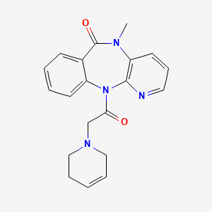 6H-Pyrido(2,3-b)(1,4)benzodiazepin-6-one, 5,11-dihydro-11-((3,6-dihydro-1(2H)-pyridinyl)acetyl)-5-methyl-