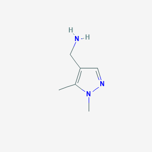 molecular formula C6H11N3 B1269732 1-(1,5-dimethyl-1H-pyrazol-4-yl)methanamine CAS No. 400756-31-2