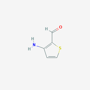 molecular formula C5H5NOS B1269734 3-氨基噻吩-2-甲醛 CAS No. 56489-01-1