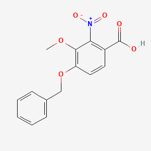 molecular formula C15H13NO6 B1269757 4-(苄氧基)-3-甲氧基-2-硝基苯甲酸 CAS No. 3584-32-5