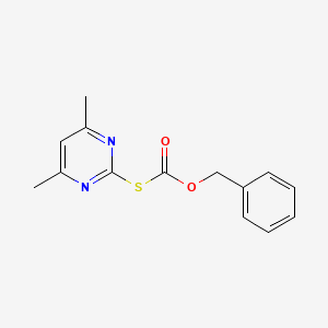 molecular formula C14H14N2O2S B1269776 苄基S-4,6-二甲基嘧啶-2-基硫代碳酸酯 CAS No. 42116-21-2
