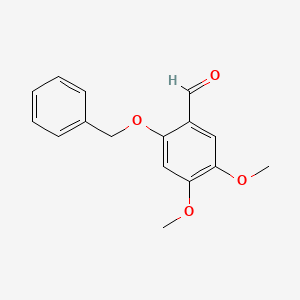 molecular formula C16H16O4 B1269782 2-苄氧基-4,5-二甲氧基苯甲醛 CAS No. 14382-86-6