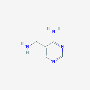 molecular formula C5H8N4 B126981 5-(氨甲基)嘧啶-4-胺 CAS No. 103694-27-5