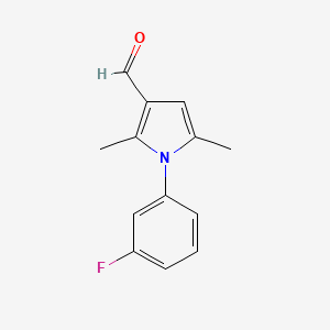molecular formula C13H12FNO B1269837 1-(3-fluorophenyl)-2,5-dimethyl-1H-pyrrole-3-carbaldehyde CAS No. 428497-01-2
