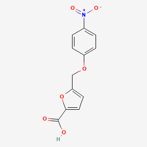 molecular formula C12H9NO6 B1269843 5-[(4-Nitrophenoxy)methyl]-2-furoic acid CAS No. 438219-25-1