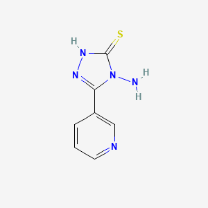 molecular formula C7H7N5S B1269852 4-氨基-5-吡啶-3-基-4H-[1,2,4]三唑-3-硫醇 CAS No. 78027-00-6
