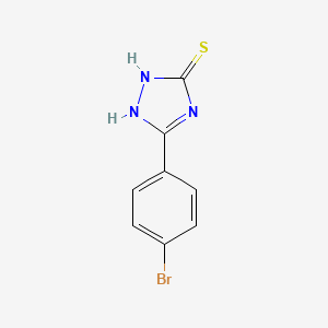 molecular formula C8H6BrN3S B1269854 5-(4-溴苯基)-4H-[1,2,4]三唑-3-硫醇 CAS No. 39631-33-9