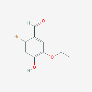 molecular formula C9H9BrO3 B1269858 2-溴-5-乙氧基-4-羟基苯甲醛 CAS No. 340216-58-2