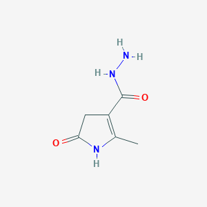 B126987 2-Methyl-5-oxo-4,5-dihydro-1H-pyrrole-3-carbohydrazide CAS No. 145888-70-6