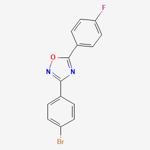 B1269877 3-(4-Bromophenyl)-5-(4-fluorophenyl)-1,2,4-oxadiazole CAS No. 694521-68-1