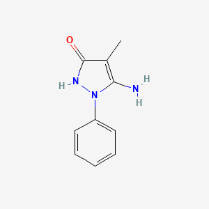 molecular formula C10H11N3O B1269887 5-氨基-4-甲基-1-苯基-1,2-二氢吡唑-3-酮 CAS No. 934397-98-5
