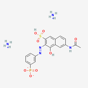 Diammonium 6-acetamido-4-hydroxy-3-((3-phosphonatophenyl)azo)naphthalene-2-sulphonate