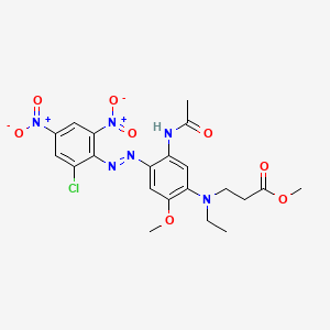 Methyl N-(5-(acetylamino)-4-((2-chloro-4,6-dinitrophenyl)azo)-2-methoxyphenyl)-N-ethyl-beta-alaninate