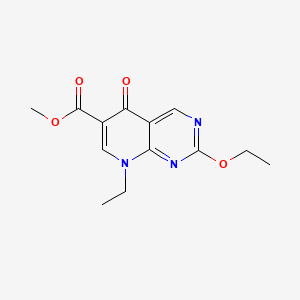 molecular formula C13H15N3O4 B12699218 Methyl 2-ethoxy-8-ethyl-5,8-dihydro-5-oxopyrido[2,3-D]pyrimidine-6-carboxylate CAS No. 94442-14-5