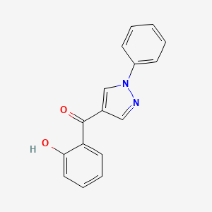 molecular formula C16H12N2O2 B1269928 (2-羟基苯基)(1-苯基-1H-吡唑-4-基)甲酮 CAS No. 61466-44-2