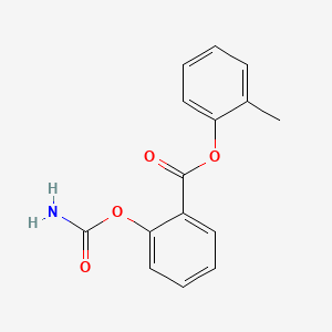 Benzoic acid, 2-((aminocarbonyl)oxy)-, 2-methylphenyl ester