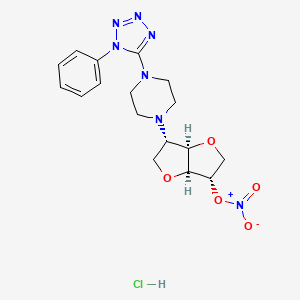 [(3S,3aR,6S,6aS)-3-[4-(1-phenyltetrazol-5-yl)piperazin-1-yl]-2,3,3a,5,6,6a-hexahydrofuro[3,2-b]furan-6-yl] nitrate;hydrochloride