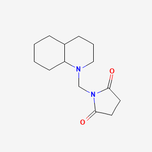 N-((Octahydro-1(2H)-quinolyl)methyl)succinimide