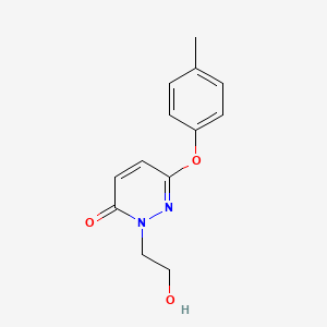 3(2H)-Pyridazinone, 2-(2-hydroxyethyl)-6-(4-methylphenoxy)-