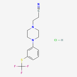 4-[3-[(Trifluoromethyl)thio]phenyl]piperazine-1-propiononitrile monohydrochloride