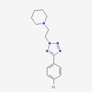 Piperidine, 1-(2-(5-(4-bromophenyl)-2H-tetrazol-2-yl)ethyl)-