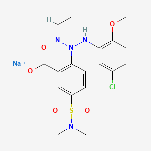 Sodium 2-(3-(5-chloro-2-methoxyphenyl)-1-ethyltriazen-2-yl)-5-((dimethylamino)sulphonyl)benzoate