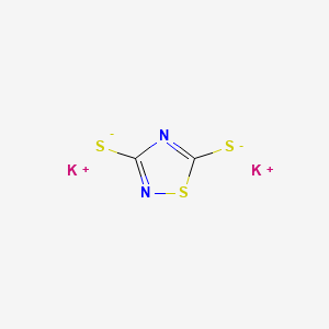 molecular formula C2K2N2S3 B12699645 1,2,4-Thiadiazolidine-3,5-dithione, dipotassium salt CAS No. 53338-04-8