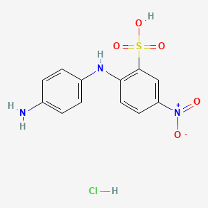 2-((4-Aminophenyl)amino)-5-nitrobenzenesulphonic acid hydrochloride