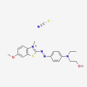 2-((4-(Ethyl(2-hydroxyethyl)amino)phenyl)azo)-6-methoxy-3-methylbenzothiazolium thiocyanate