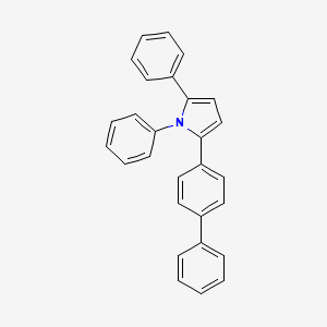 molecular formula C28H21N B12699700 2-(1,1'-Biphenyl)-4-yl-1,5-diphenyl-1H-pyrrole CAS No. 91306-99-9