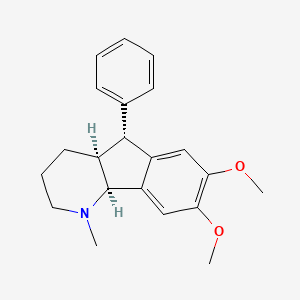 1H-Indeno(1,2-b)pyridine, 2,3,4,4a,5,9b-hexahydro-7,8-dimethoxy-1-methyl-5-phenyl-, (4a-alpha,5-beta,9b-alpha)-