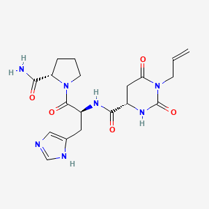 L-Prolinamide, N-((hexahydro-2,6-dioxo-1-(2-propenyl)-4-pyrimidinyl)carbonyl)-L-histidyl-, (S)-, hydrate