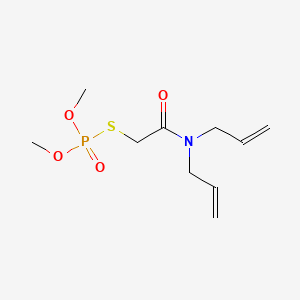 molecular formula C10H18NO4PS B12699769 Phosphorothioic acid, O,O-dimethyl S-(2-(di-2-propenylamino)-2-oxoethyl) ester CAS No. 82679-90-1